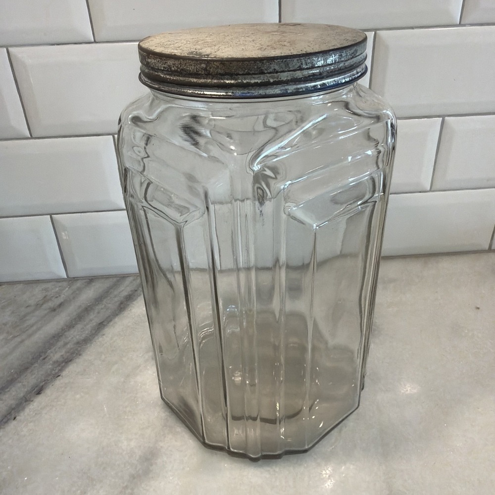 NECCO ART DECO  sky scraper candy glass jar country store